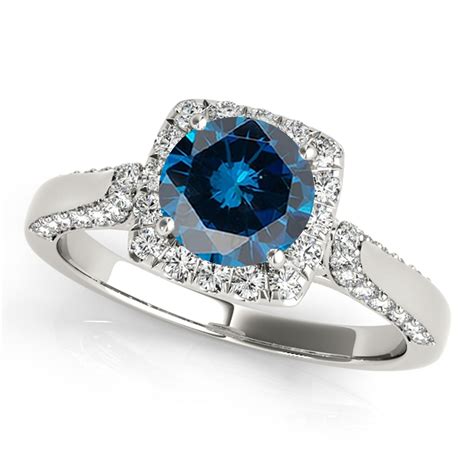 real blue diamond engagement rings